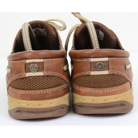 Margaritaville Shoe Men 10.5 Brown Leather Mesh Loafer MG8001F Diamond Head main image 8